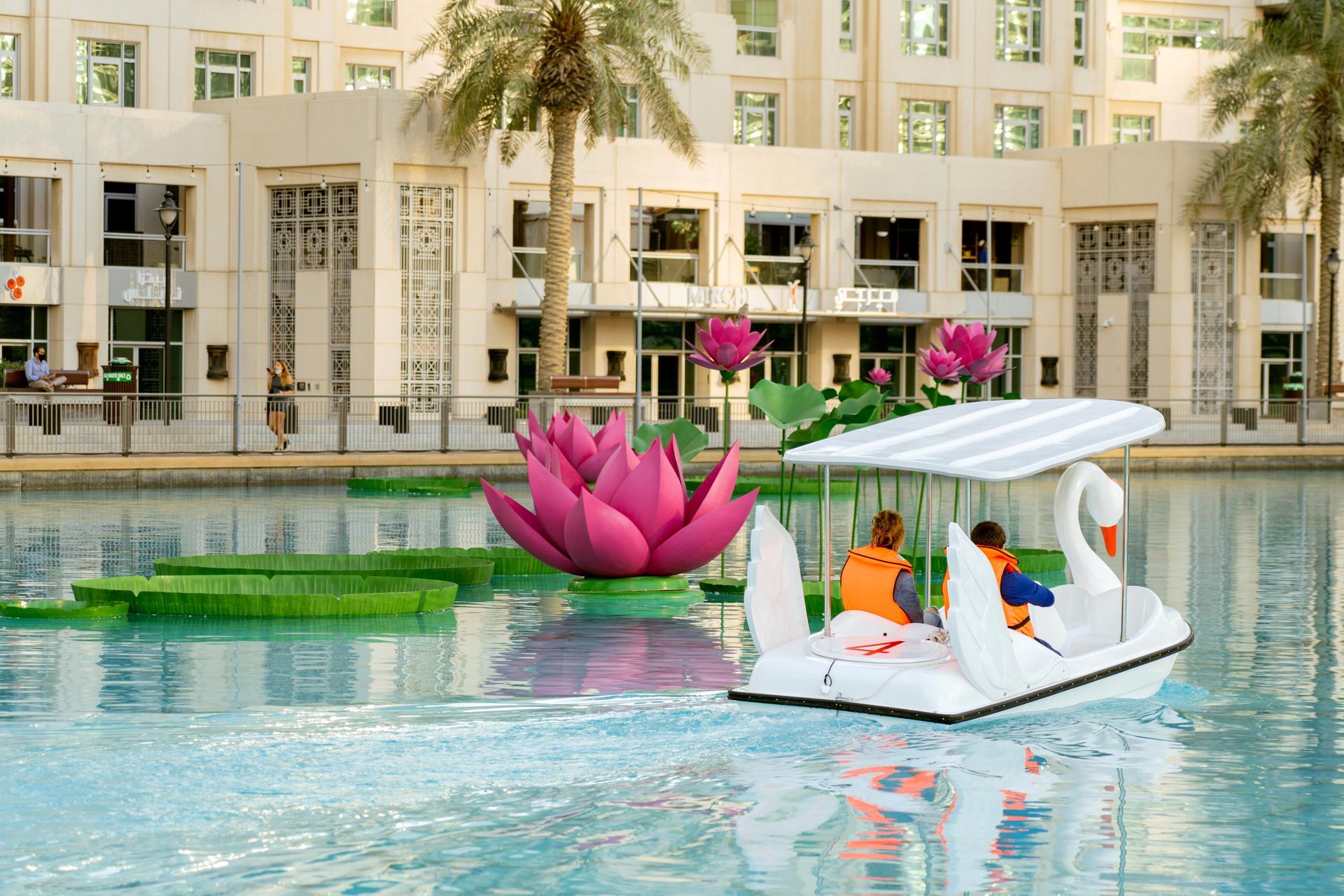 Dubai Fountain Pedal Swan Boats