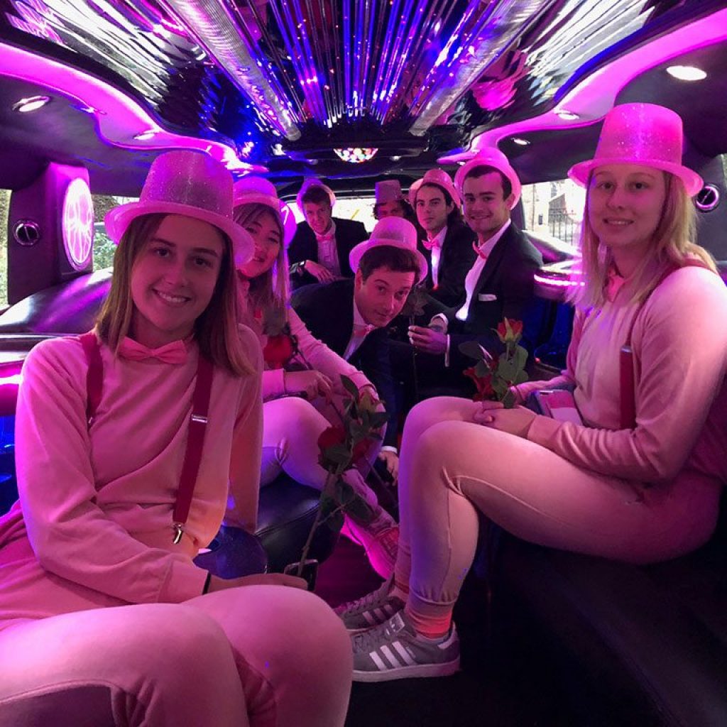 Pink Limousine Ride Dubai
