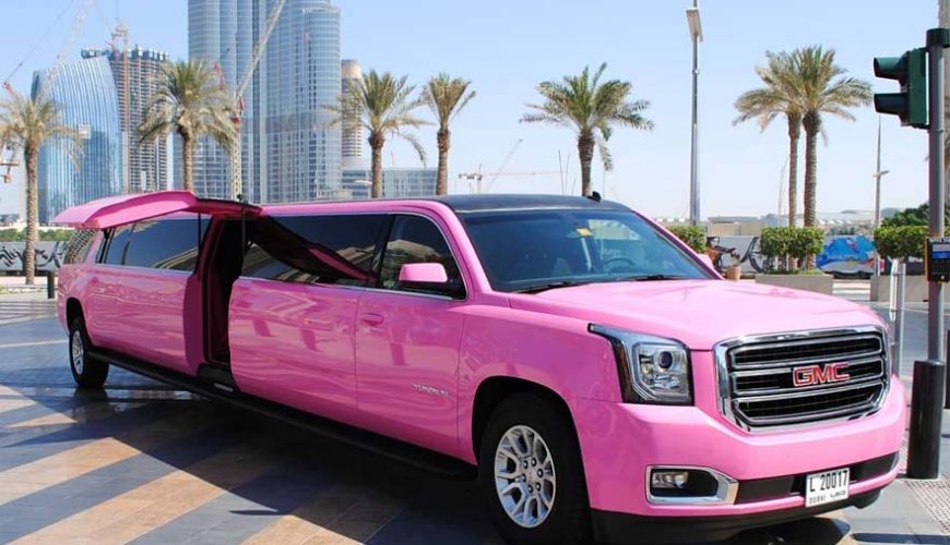 Pink Limousine Ride Dubai