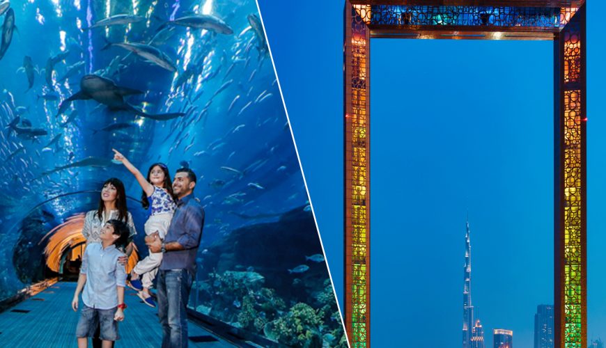 Combo: Dubai Aquarium + Green Planet + Dubai Frame Tickets