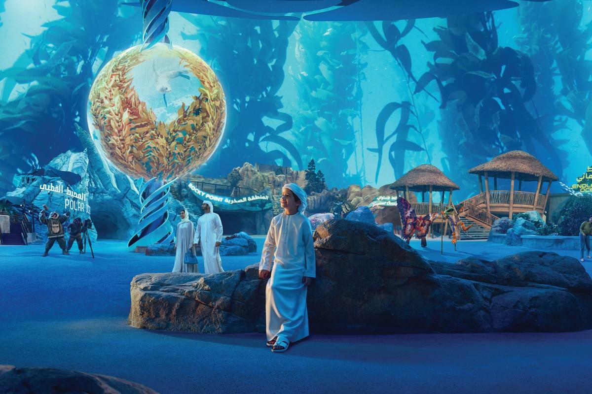 Explore the region's first Marine Life Theme Park and discover 8 immersive realms that take you on an incredible journey from the poles to the tropics